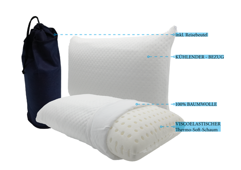 Reisekissen mit Kühlbezug inkl. Rollbag