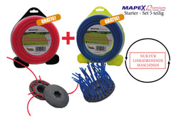 MAPEX Premium Set - Mähkopf - Bürsten Aufsatz - inkl. 2 Mähfaden