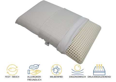 Schlafkissen - Geruchlos - 73x43x13,8 cm+ Gratis Baumwollüberzug