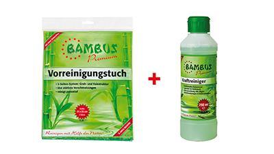 BAMBUS - Vorreinigungstuch 2er Set 21 x 25 cm + 1 Kraftreiniger 250 ml GRATIS - Mape Shop